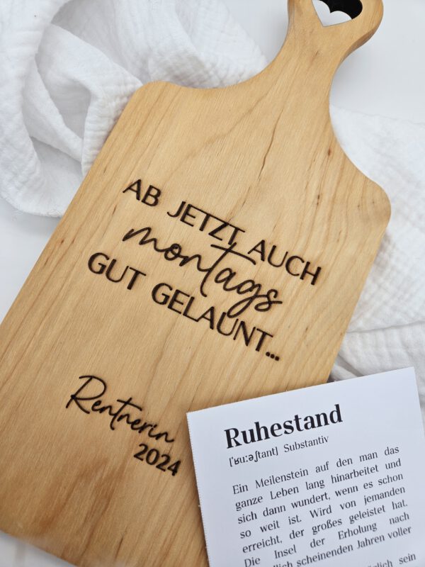 Brotzeitbrett | Dekobrett | Rentnerin | 18,00 € – Bild 2