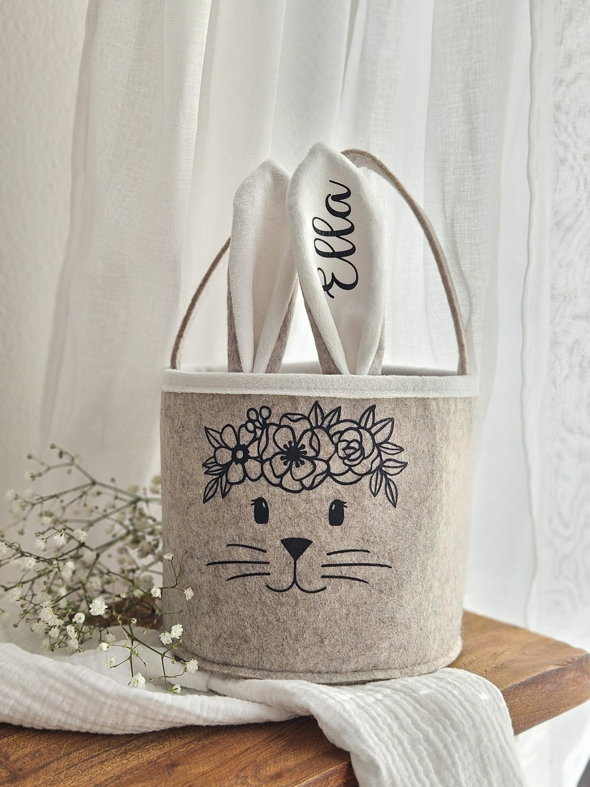 Personalisiertes Osterkörbchen | Osternest 'Blumenkrönchen' | 14,90 € – Bild 2