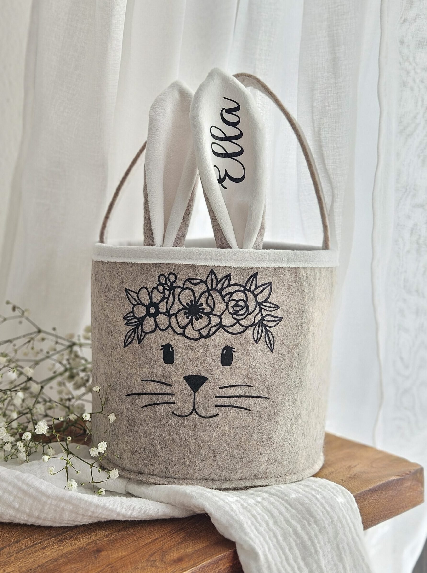 Personalisiertes Osterkörbchen | Osternest 'Blumenkrönchen' | 14,90 €